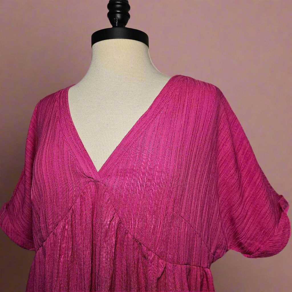 Camellia Short Sleeved Pink Dress