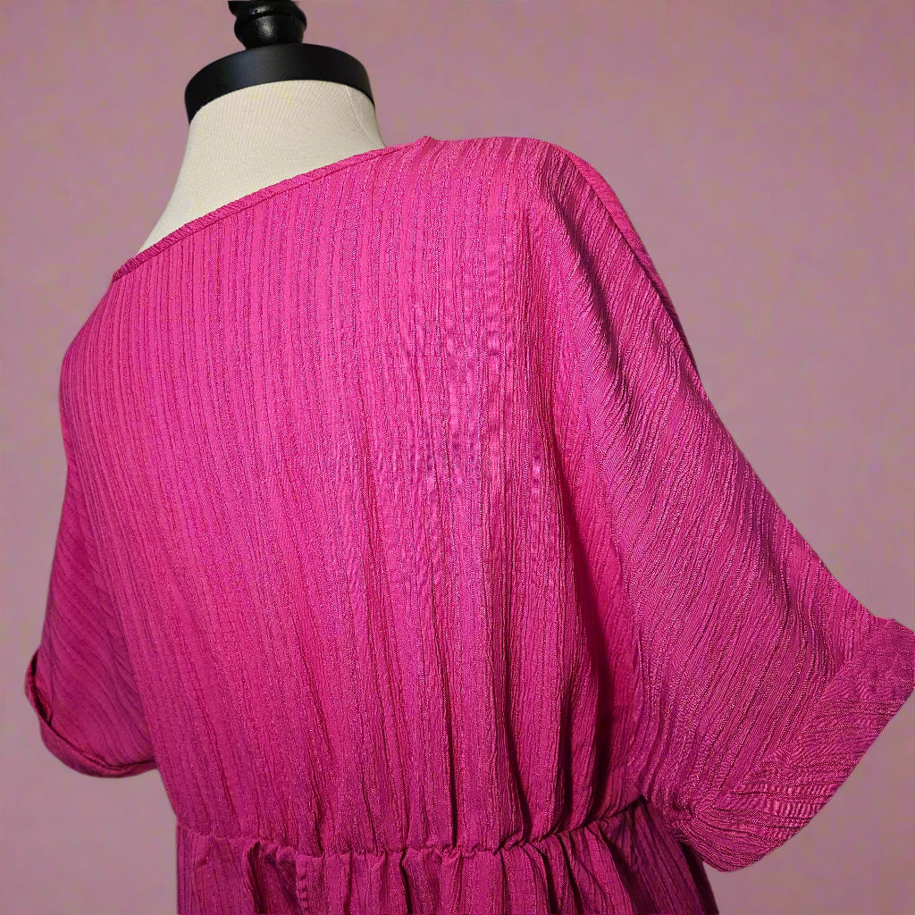 Camellia Short Sleeved Pink Dress