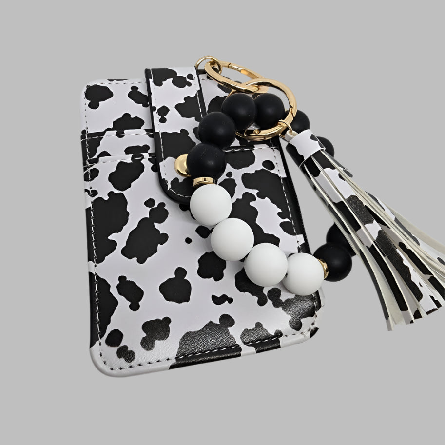Cow Print Wristlet
