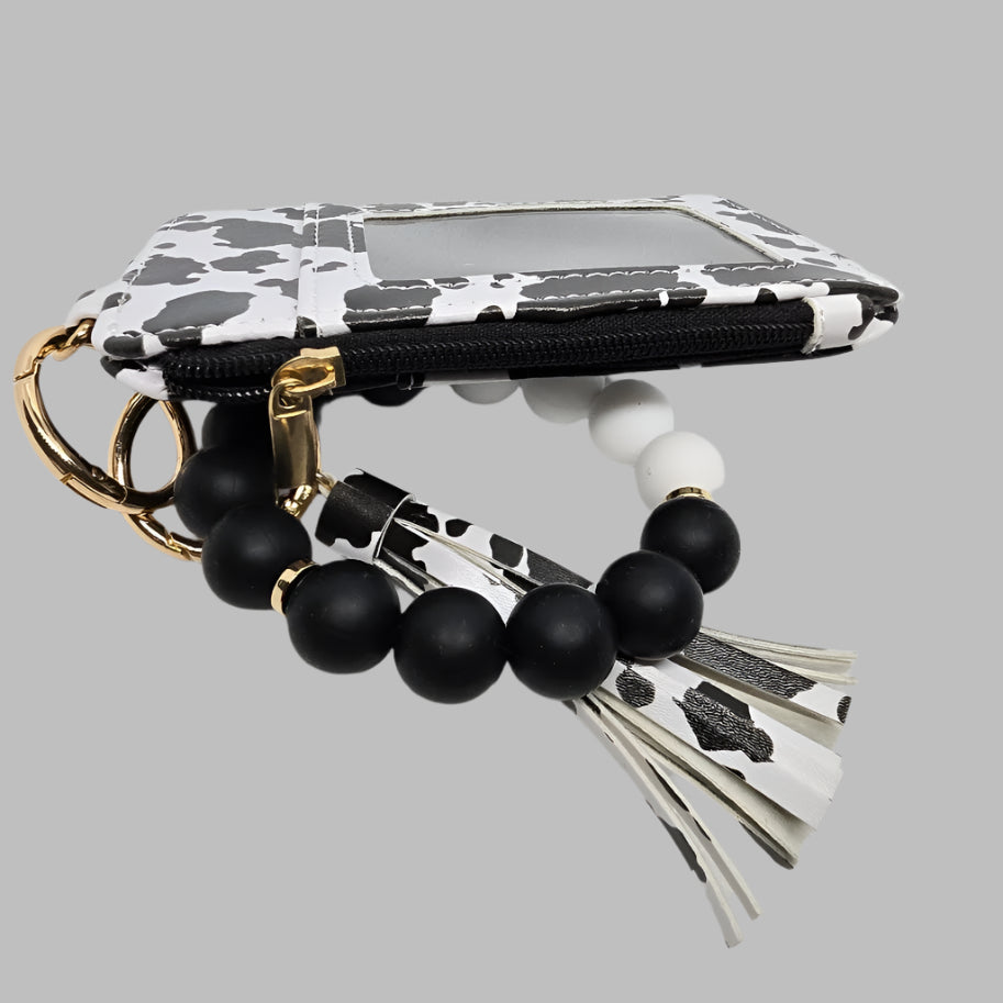 Cow Print Wristlet
