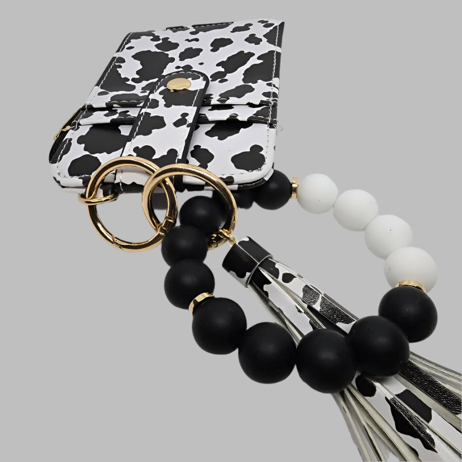 Cow Print Wristlet