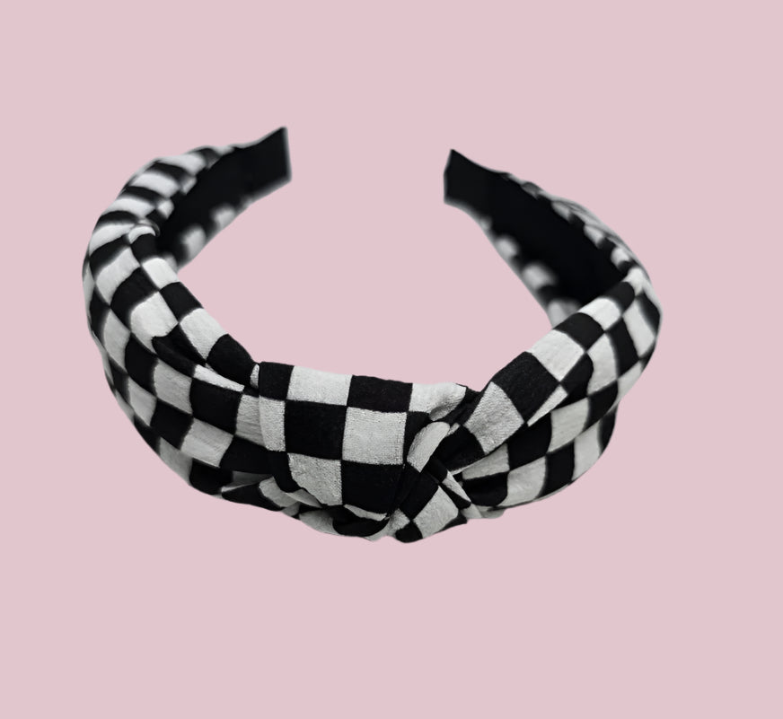 Checkers Knotted Headband