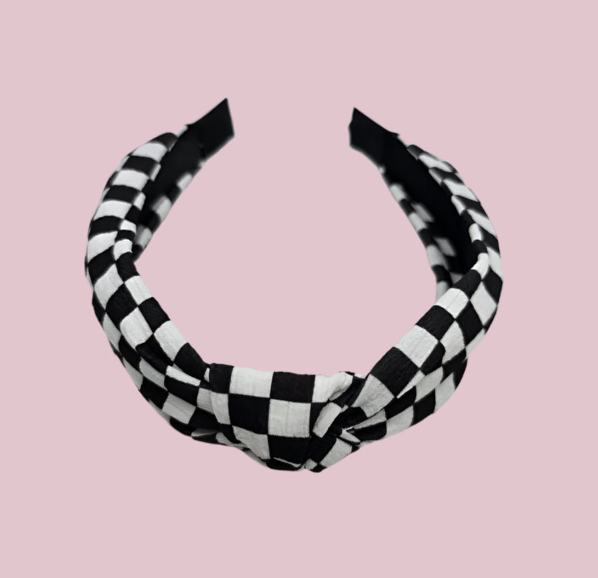 Checkers Knotted Headband