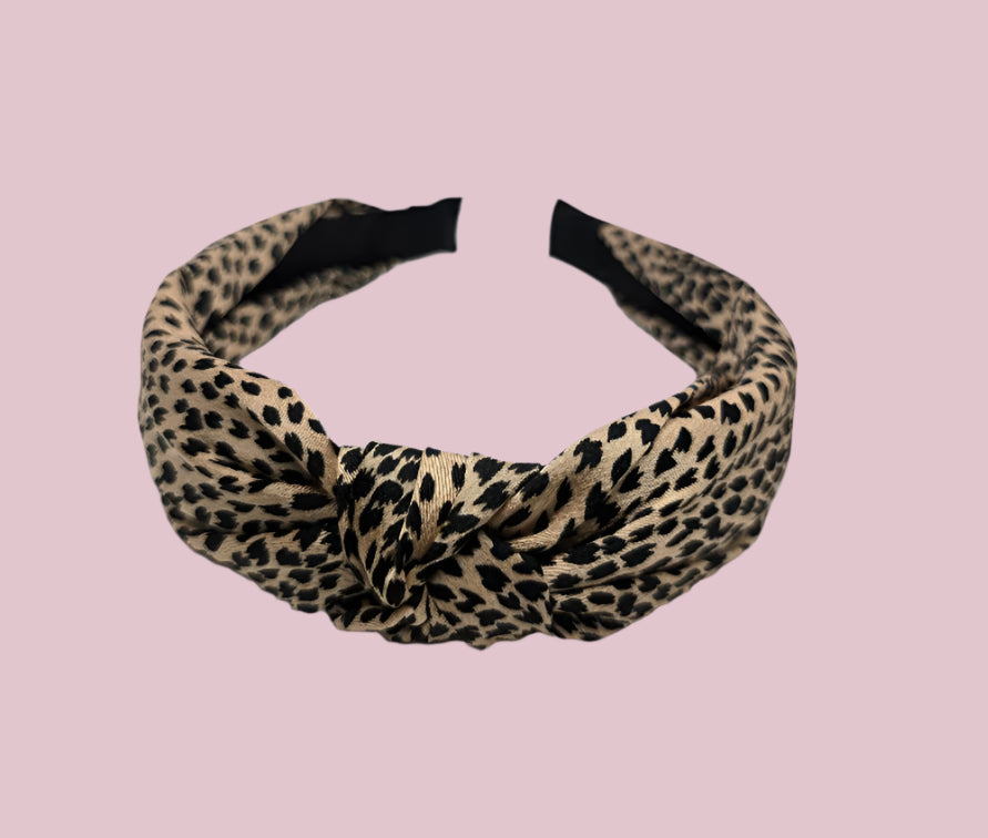 Leopard Brown Knotted Headband