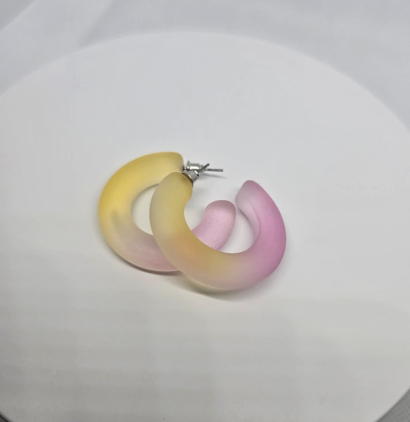 Ombre Acrylic Hoops