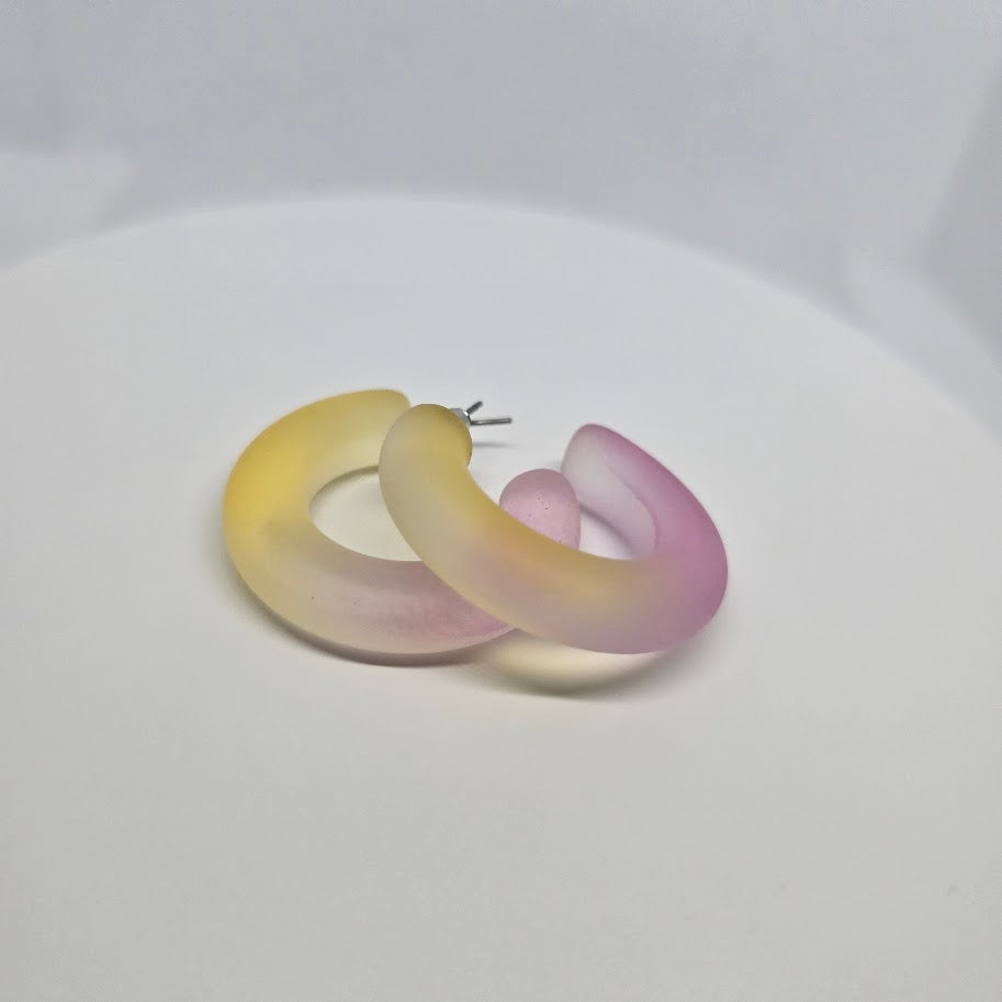 Ombre Acrylic Hoops