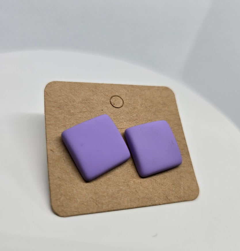 Square Purple Studs