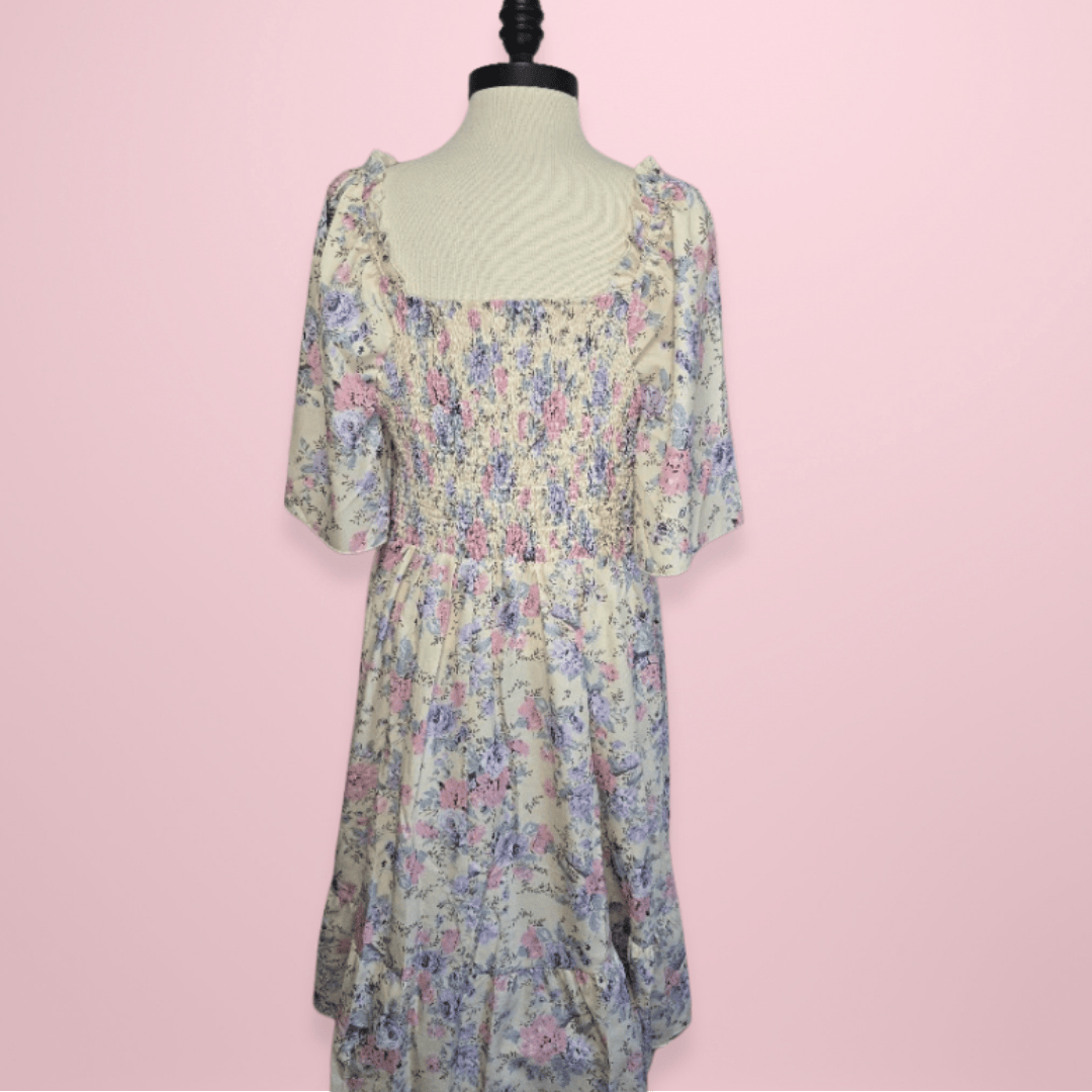 Bella Floral Short Sleeved Dress