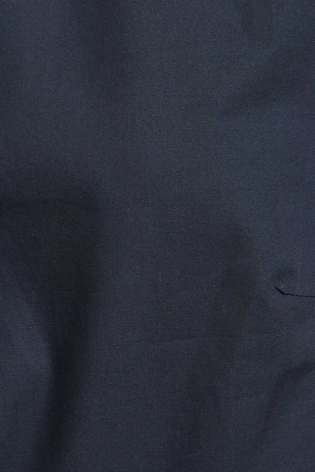 Front Ties Puff Half Sleeve Blouse Navy